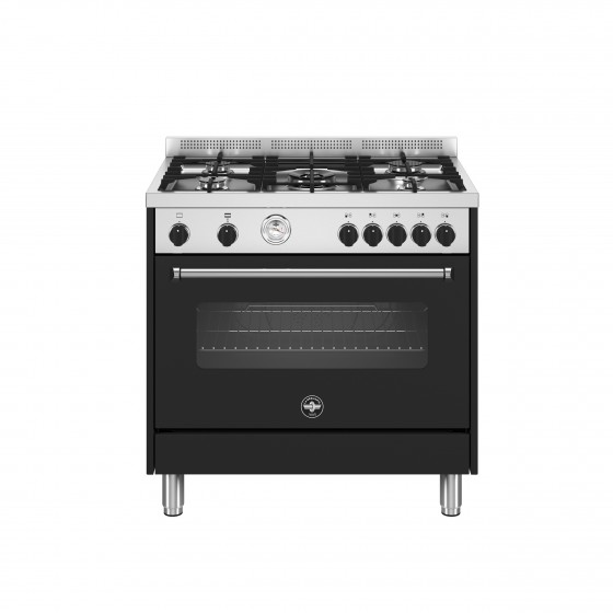 La Germania AMN96 5 G NE T Φούρνος Ηλεκτρικός με εστίες αερίου 90 cm Μαύρο